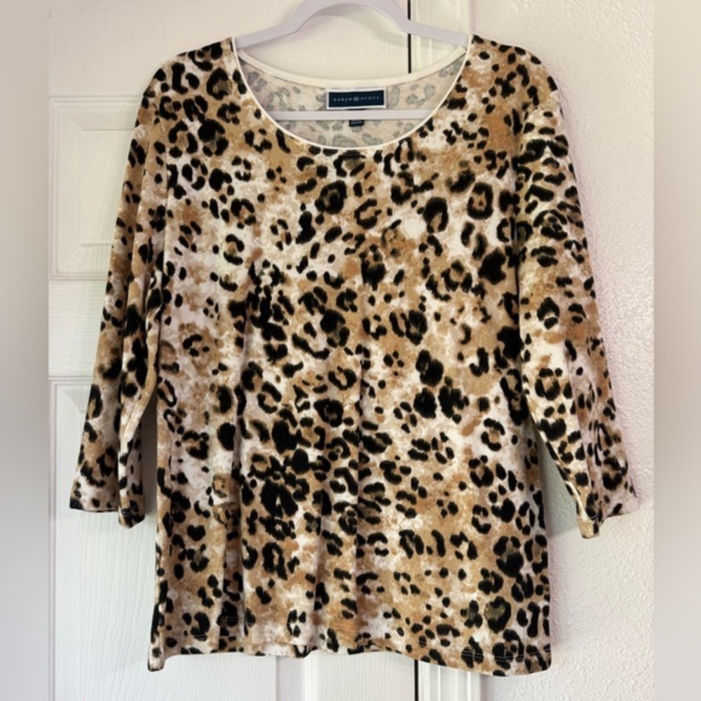 Karen Scott Women's Animal Print Top
